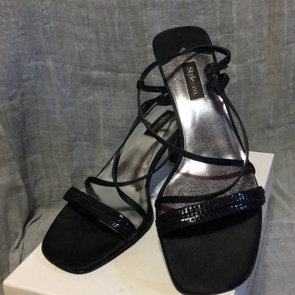 Style&Co / Gloria Black Sequin Heel